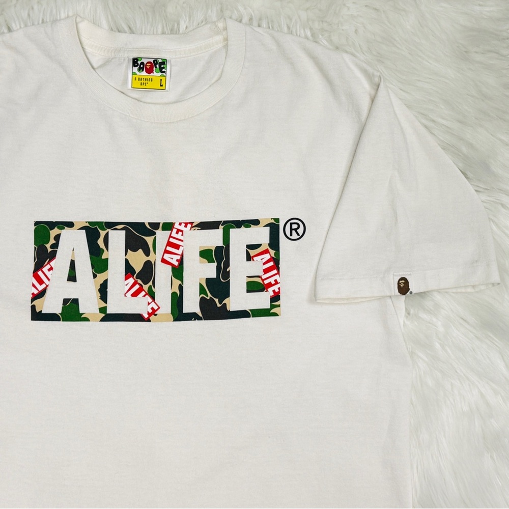 ALIFE x BAPE 1st Camo Box Logo T-Shirt - Y2K Made in Japan